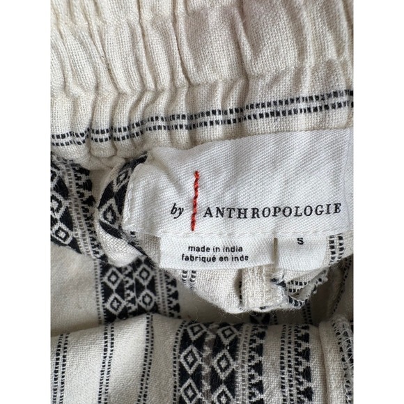 Anthropologie Women's Essential Beach Pants Beige Black Small - Picture 7 of 8